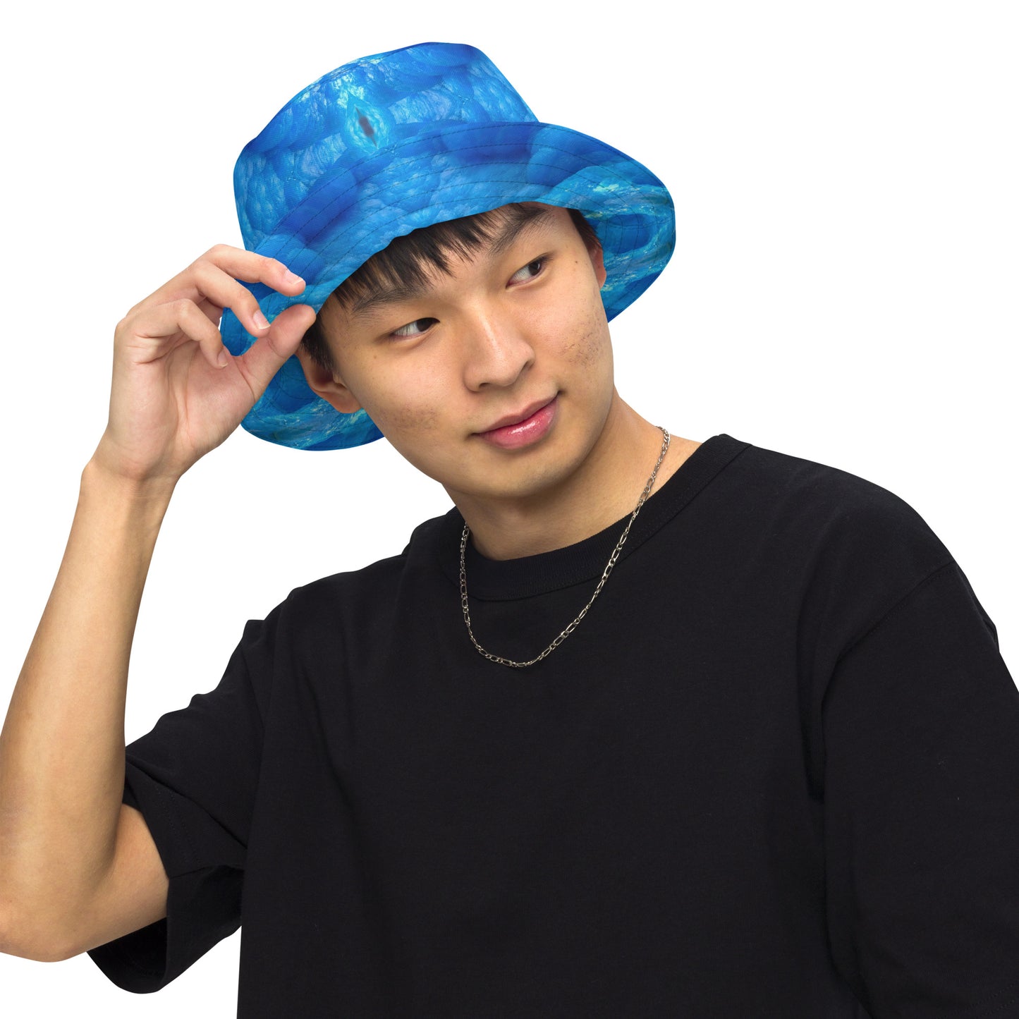 Bucket Hat: Hemimorphite, China, Superb Color, Original Color