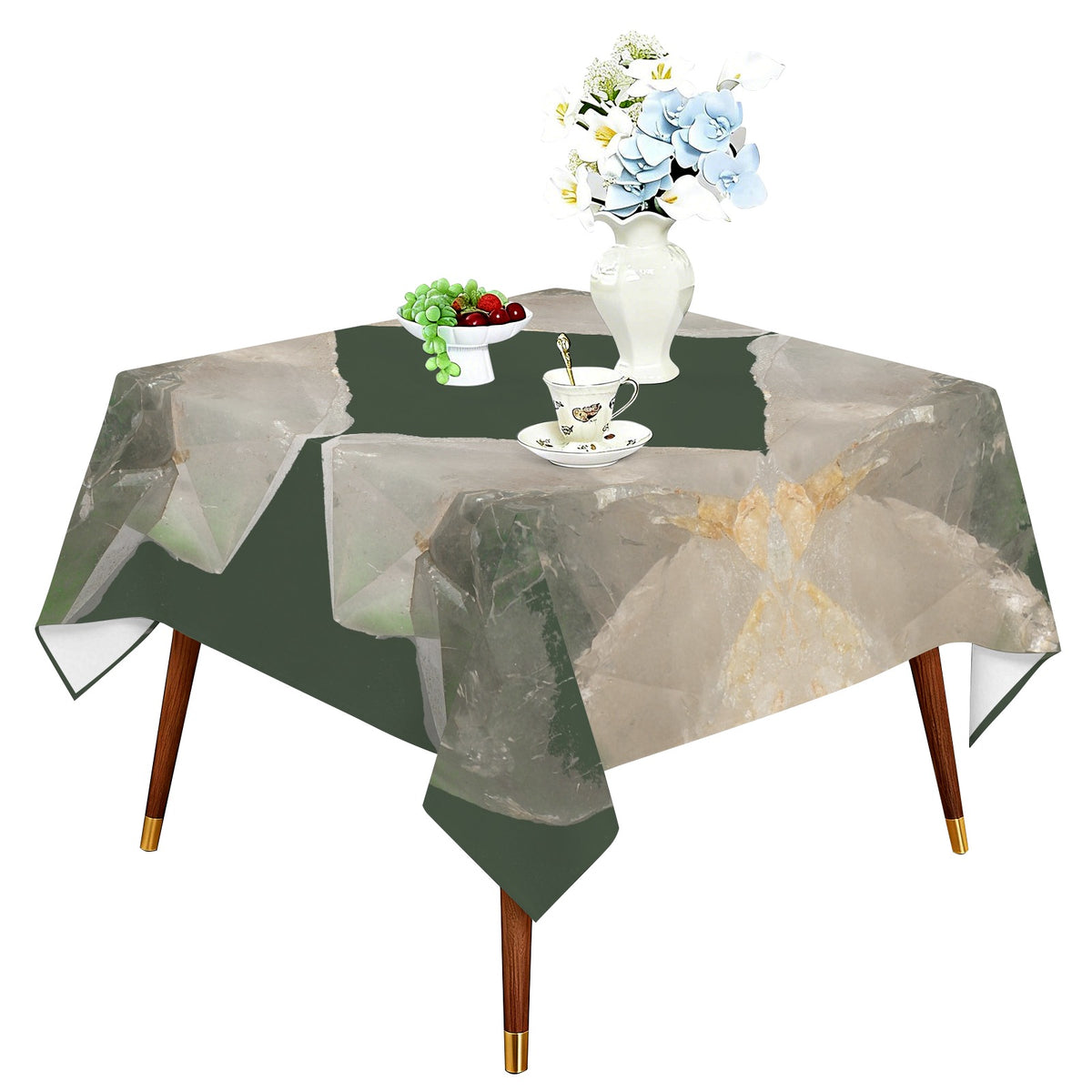 Tablecloth: Quartz, with Chlorite — Montgomery County, North Carolina, USA, Original Color