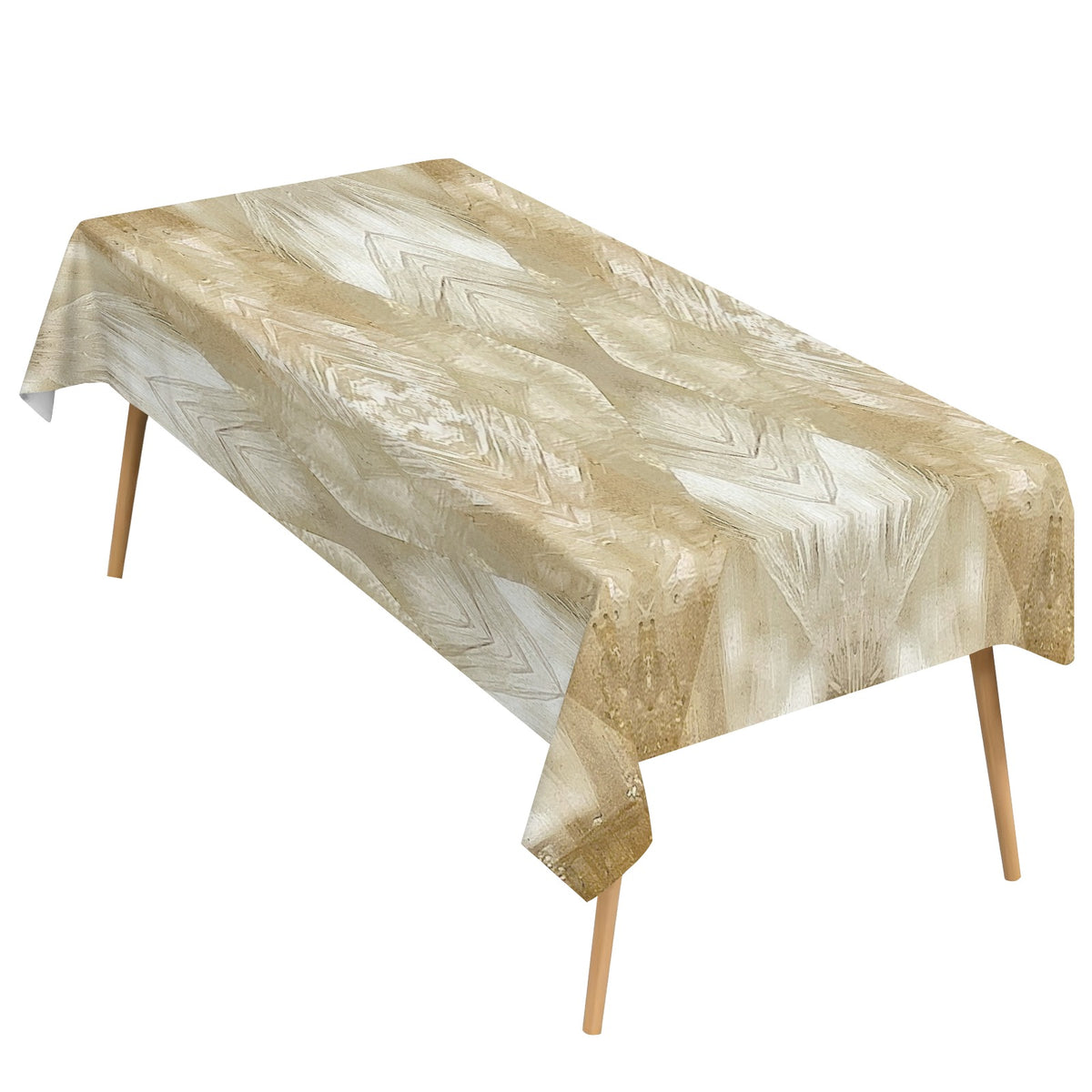 Calcite_ElmwTablecloth: Barite, with Pyrite — Elmwood, Carthage, Smith County, Tennessee, United States — EX Lawrence Conklin — Original Colorood_Tenn_9148 Rectangular Tablecloth 102" x 60"  | Ships from USA
