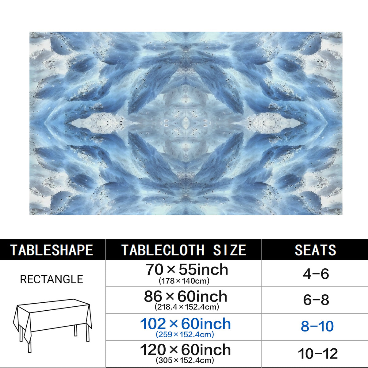 Tablecloth: Rutile, Reticulated — South Africa — Inverted Color