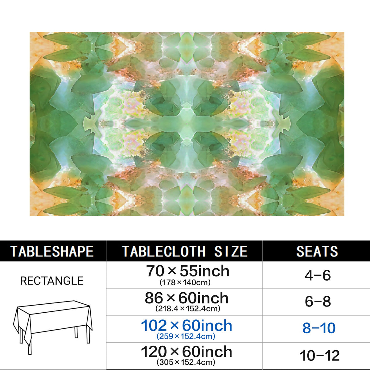 Tablecloth: Calcite — Moncure, Chatham County, North Carolina, United States — EX Laurie Adams — Inverted Fluorescent Color