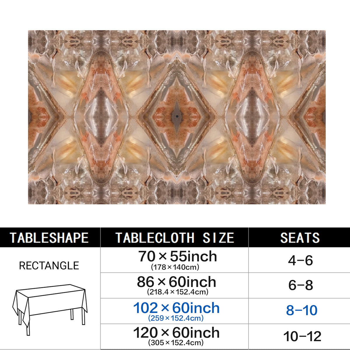 Tablecloth: Quartz, Mud Included — Cleveland, North Carolina — Original Color