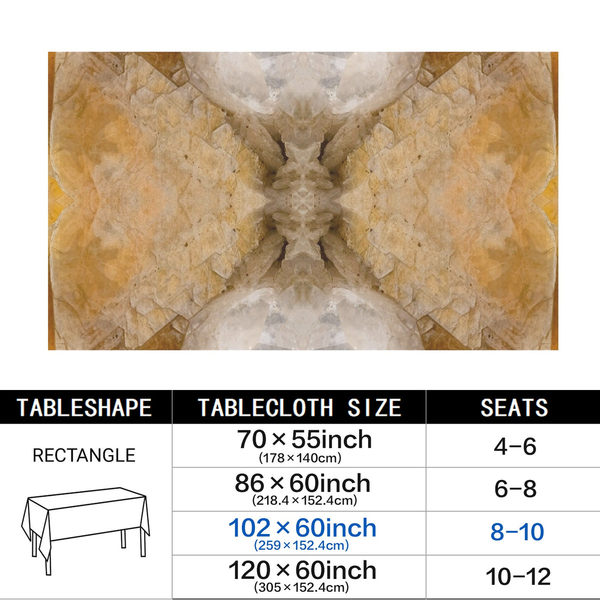 Tablecloth: Muscovite, with Topaz — Pakistan — EX Lavinsky — Original Color