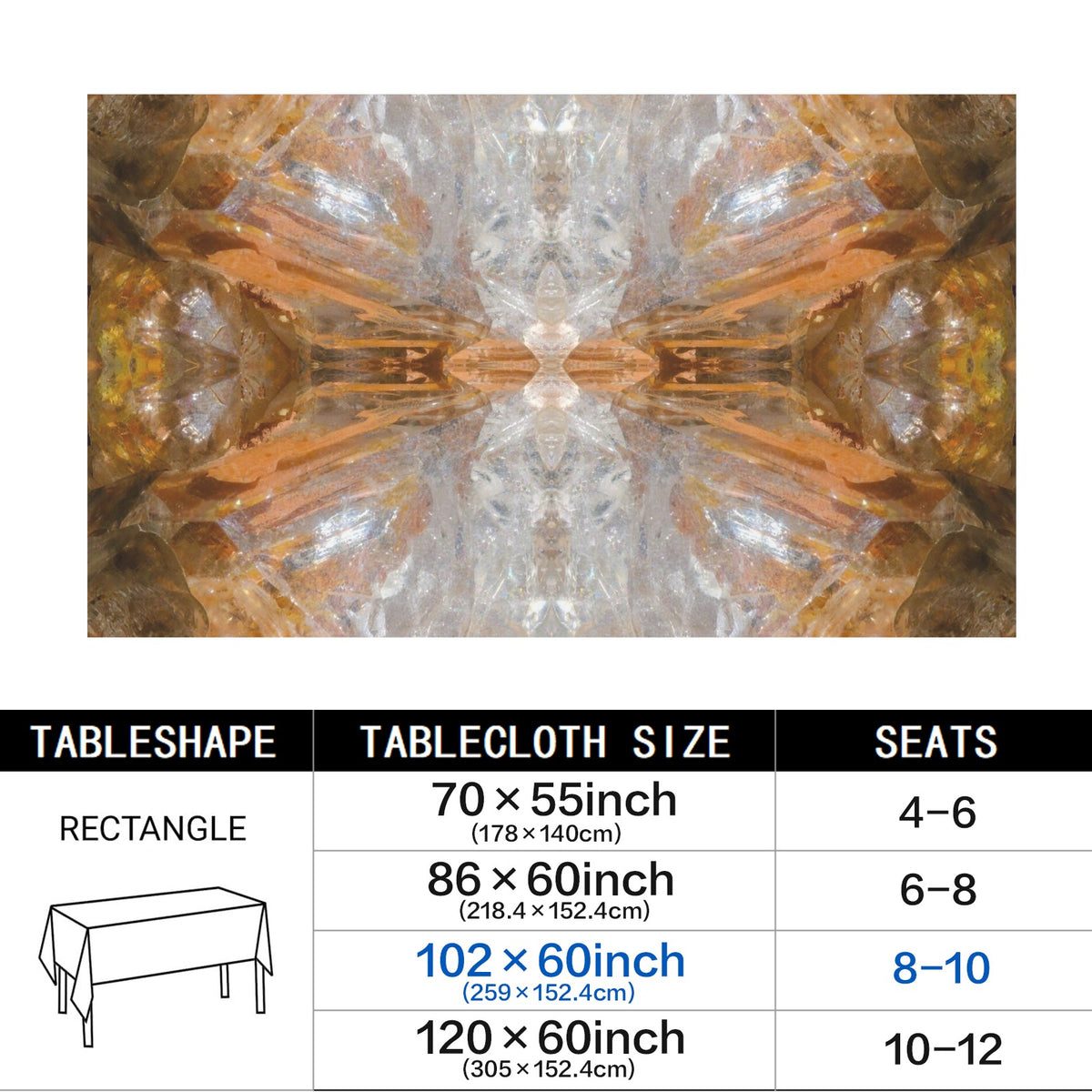 Tablecloth: Quartz, Mud Included — Cleveland, North Carolina, USA — Original Color