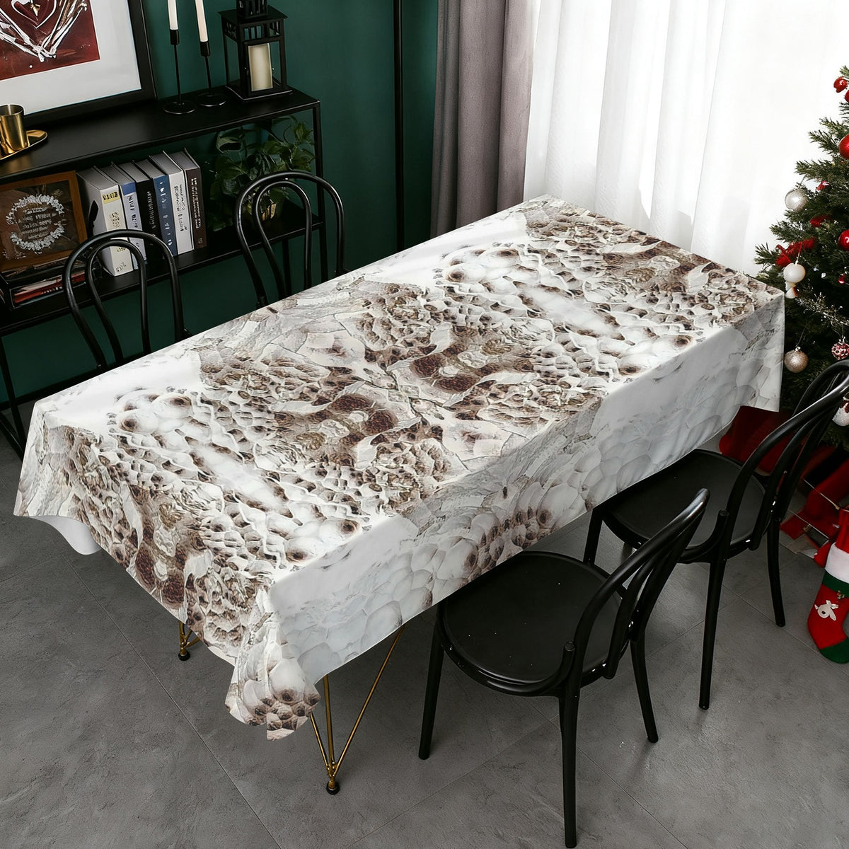 Tablecloth: Hematite, Botryoidal — New Mexico, USA — Inverted Color