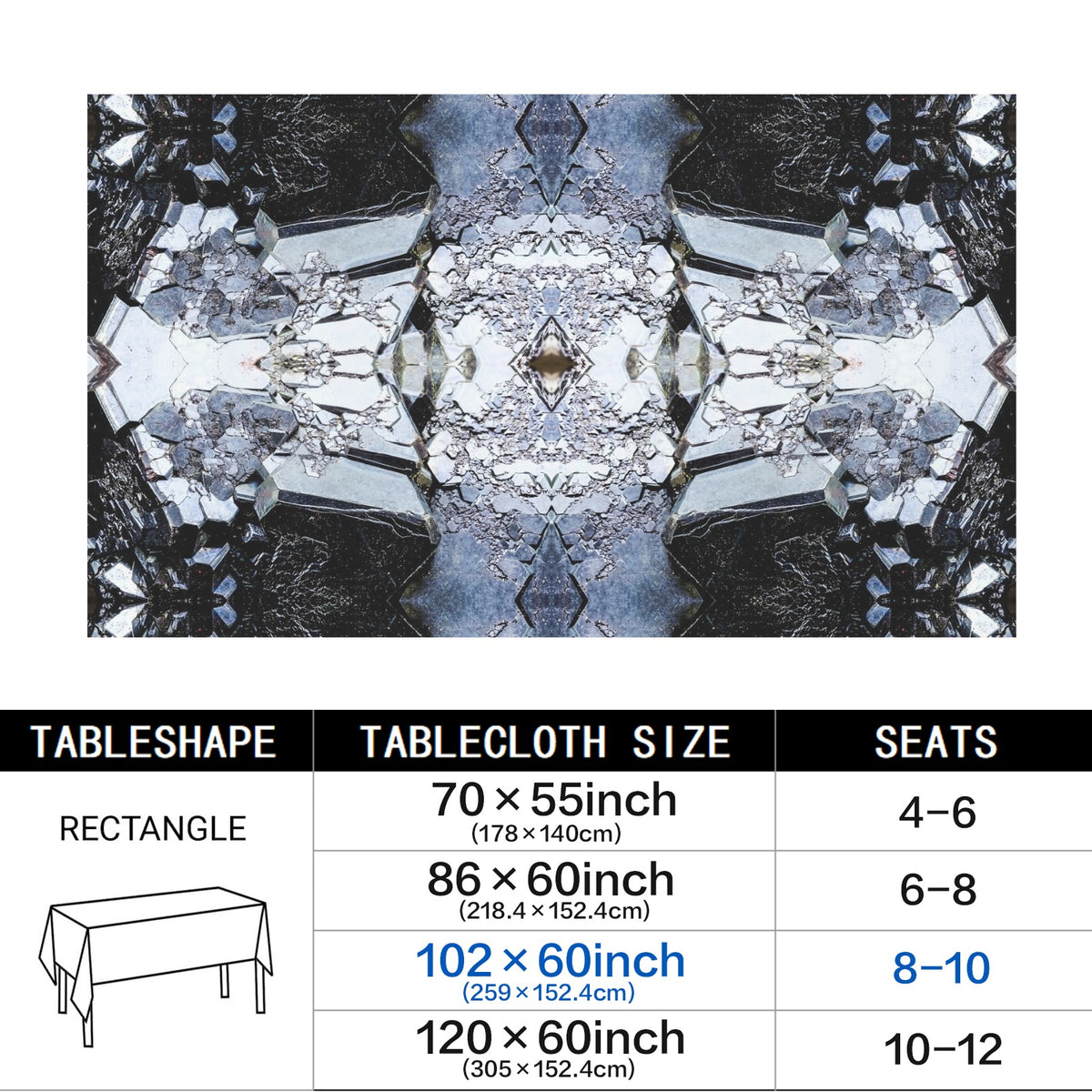 Tablecloth: Cuprite — Rubtsovskiy Mine, Krai, Russia — Inverted Color