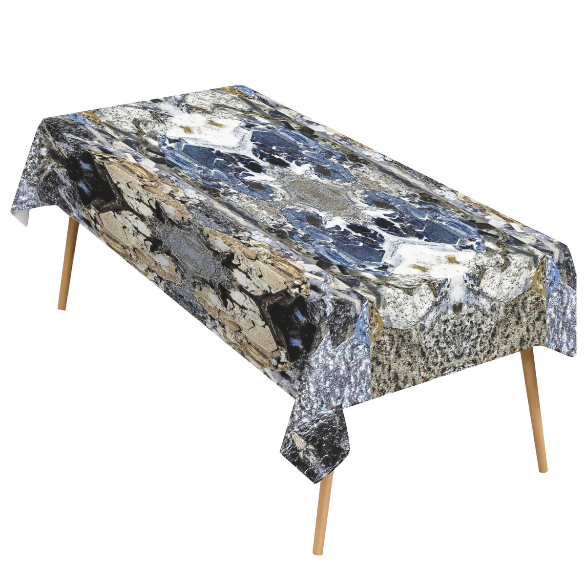 Tablecloth: Galena, with Chalcopyrite — Dalnegorsk, Primorsky Krai, Russia — Inverted Color