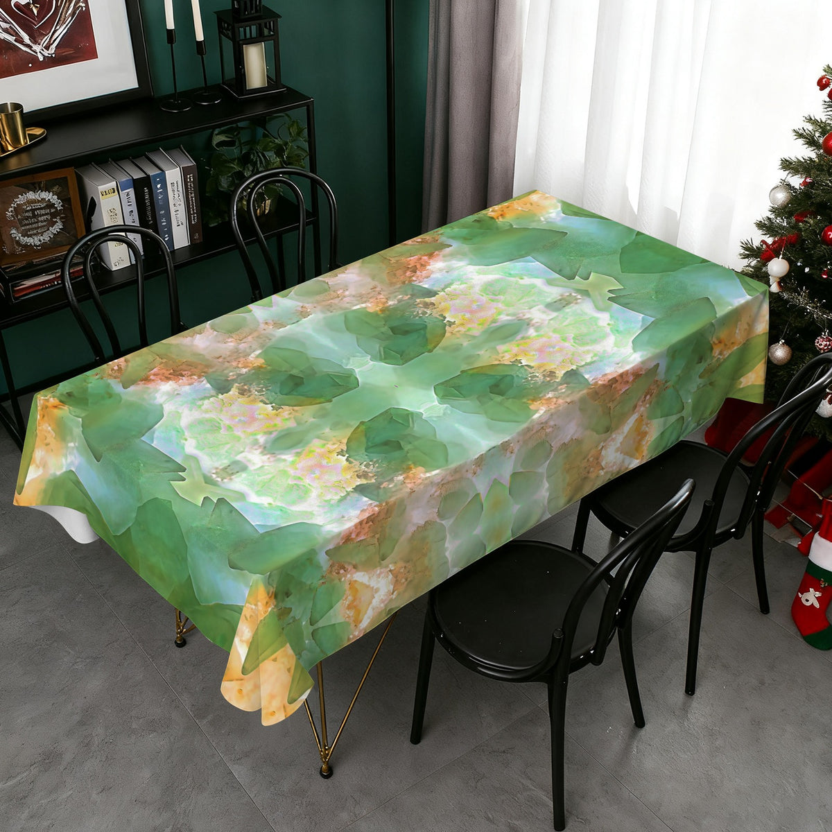 Tablecloth: Calcite — Moncure, Chatham County, North Carolina, United States — EX Laurie Adams — Inverted Fluorescent Color