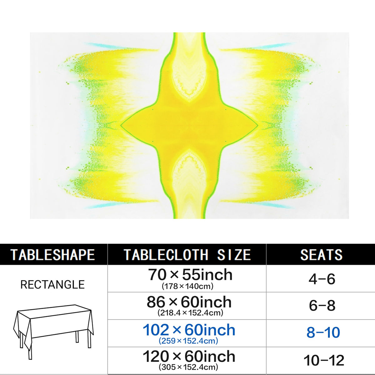 Tablecloth: A Color (Hansa Yellow) and D color (Pthalo Green) Dispersing in Croom Acrylic House Paint — North Carolina