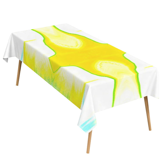 Tablecloth: A Color (Hansa Yellow) and D color (Pthalo Green) Dispersing in Croom Acrylic House Paint — North Carolina