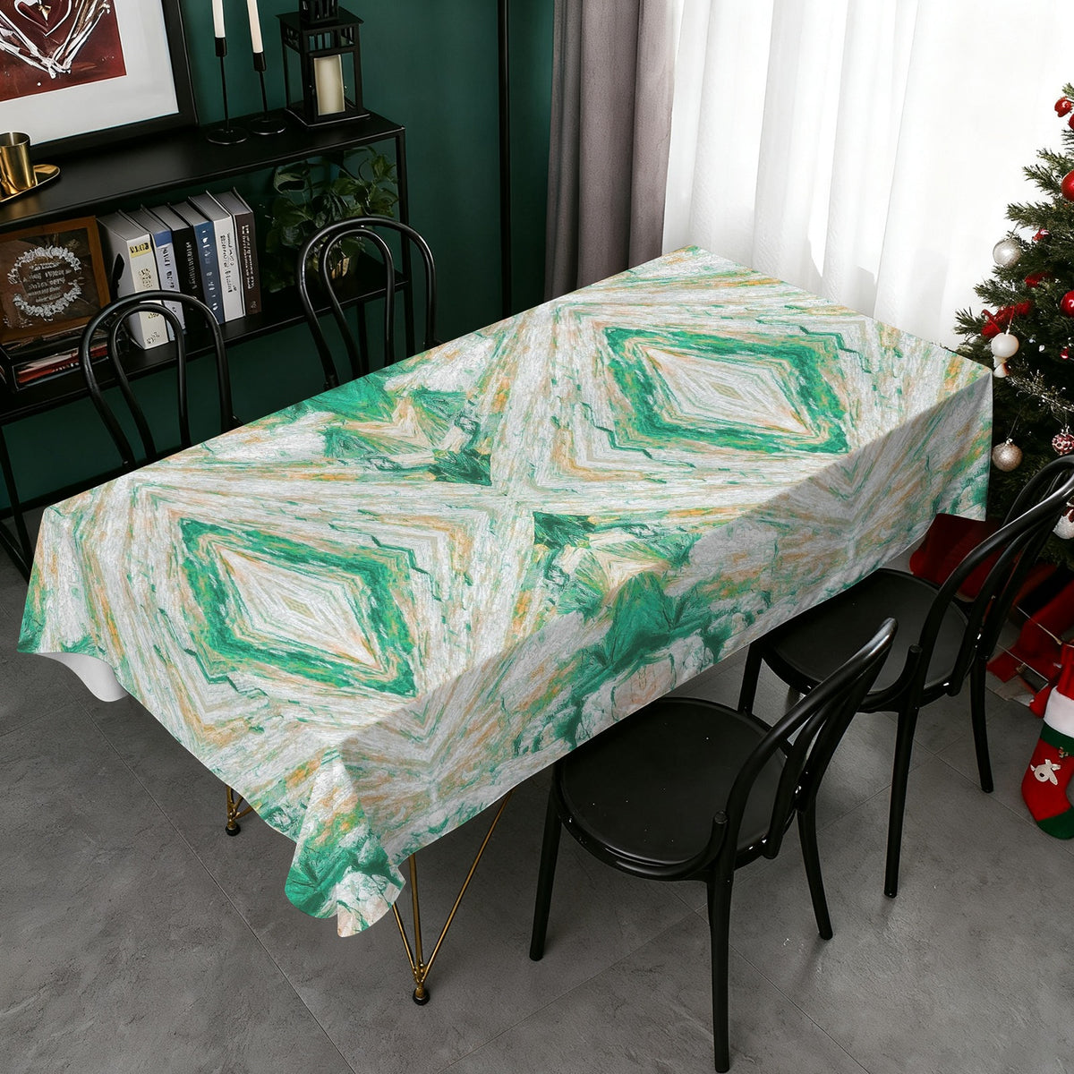 Tablecloth: Malachite — Blue Wing Mine, Granville County, North Carolina — Original Color