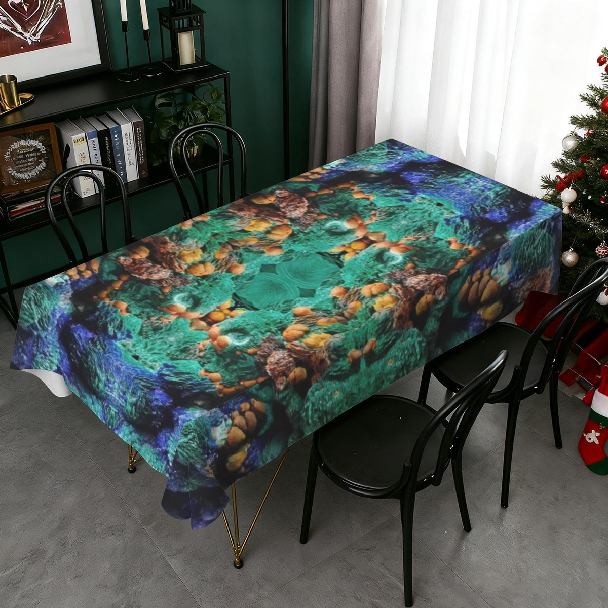 Tablecloth: Azurite Malachite — Brazil — EX Chris Wright — Original Color