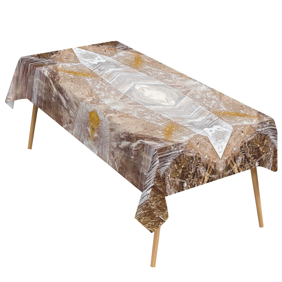 Tablecloth, 102x60, Original Color, Quartz, Smoky, Hiddenite, Alexander County, North Carolina, USA