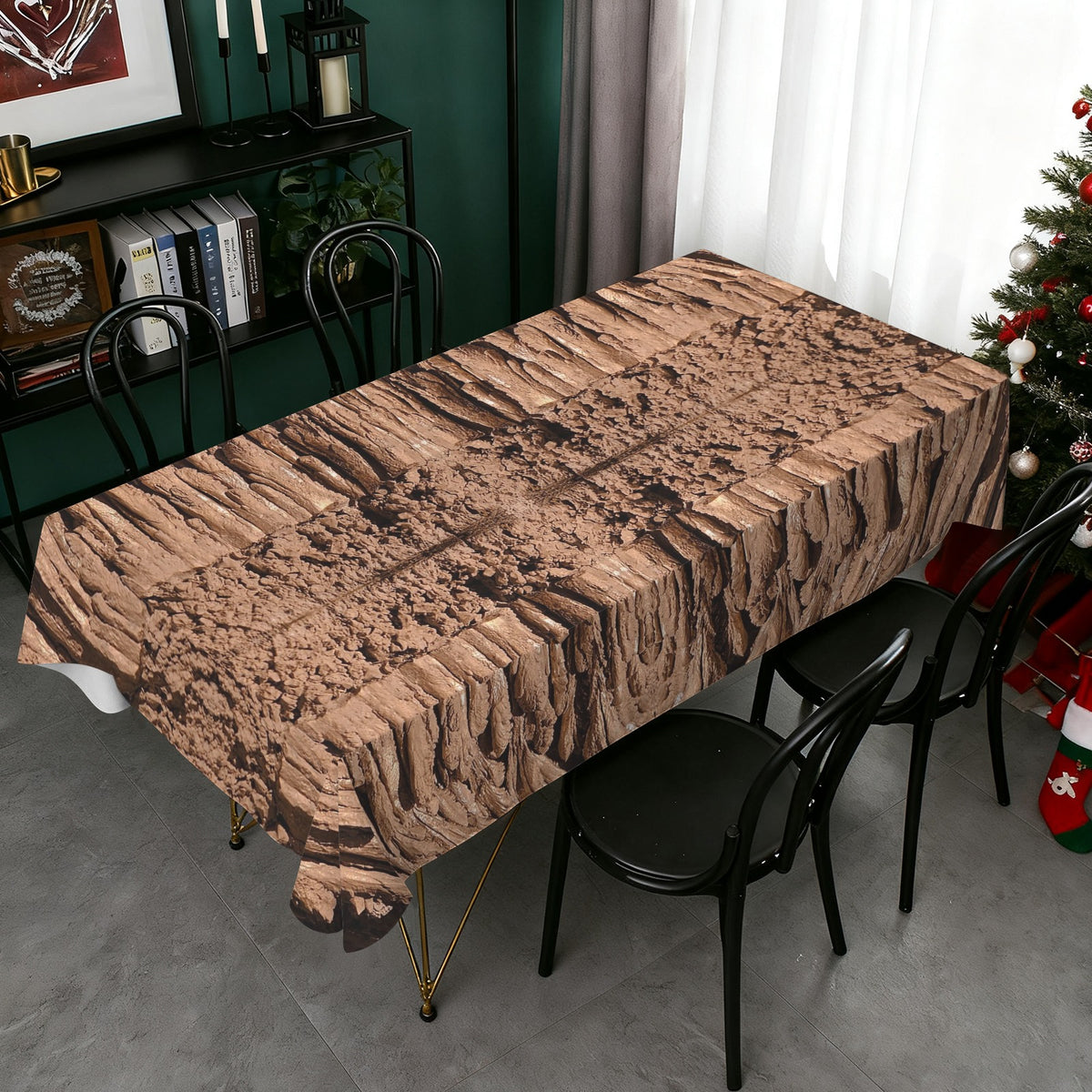 Magnesium  Crystals Synthetic 9148 Rectangular Tablecloth 102" x 60"  | Ships from USA