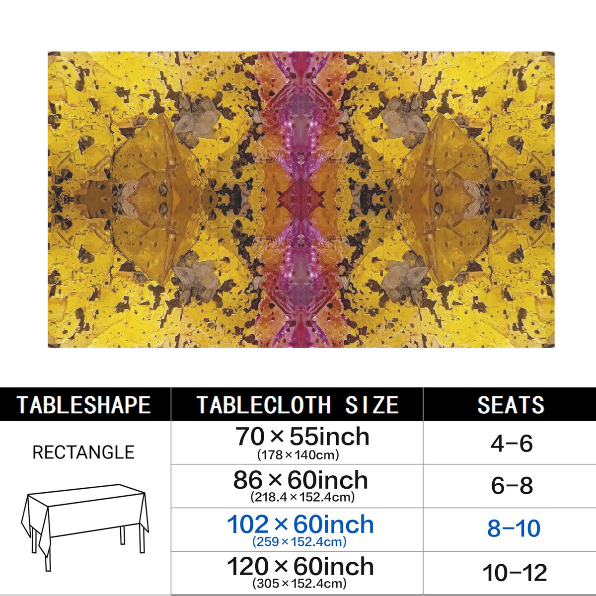 Tablecloth: Fluorite — Illinois — EX Chris Wright — Original Color
