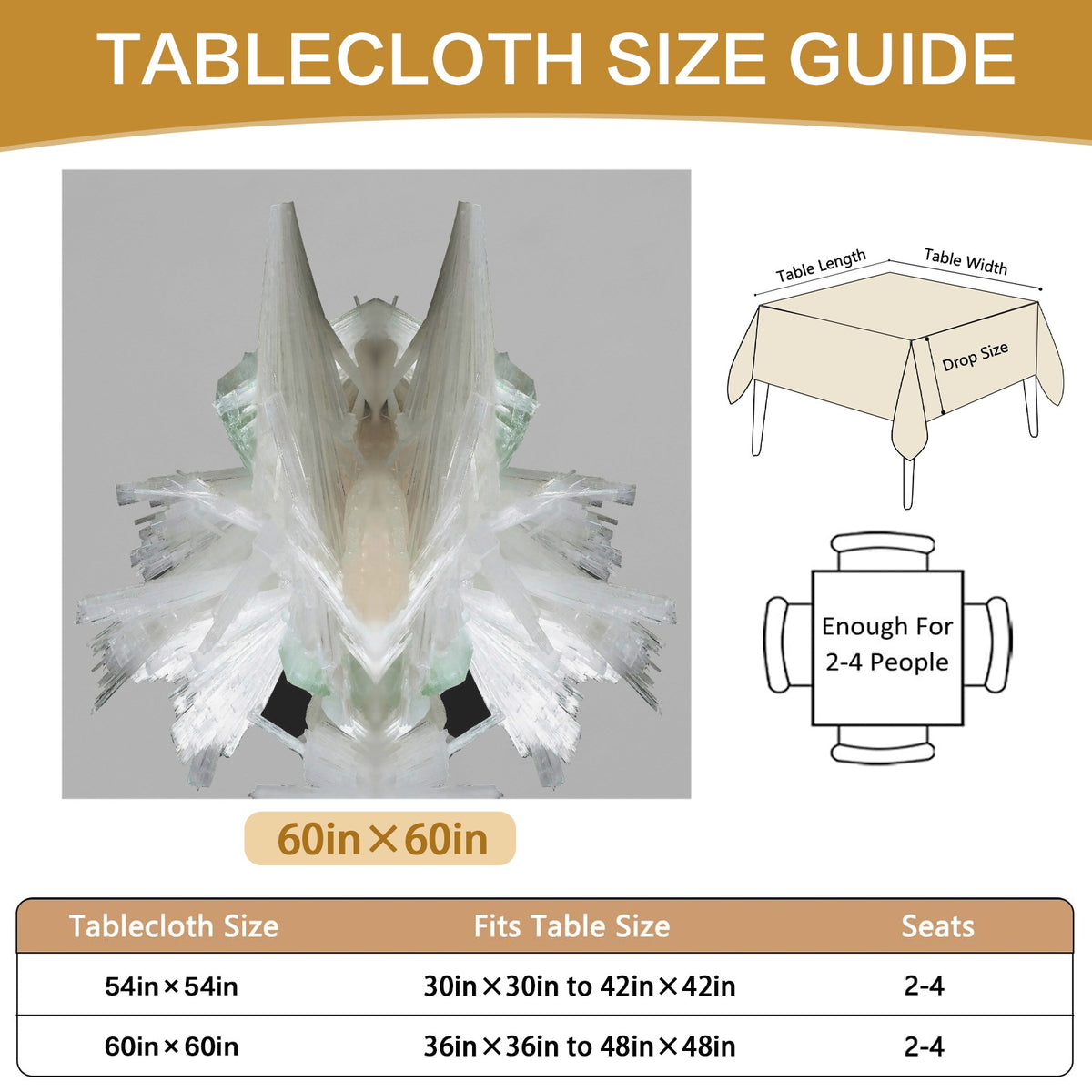 Tablecloth: Scolecite — India — Original Color