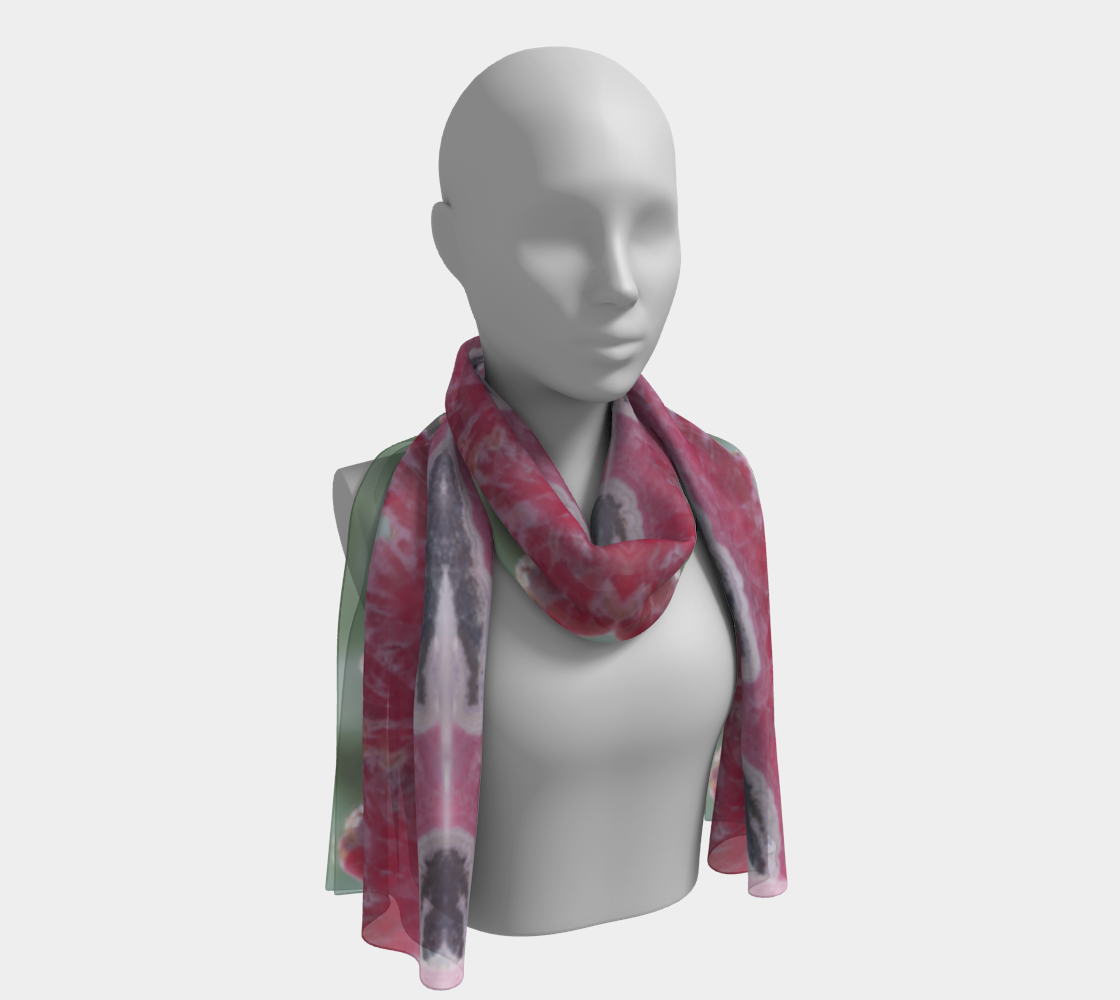Long Scarf: Rhodocrosite,  Argentina,  Original Color