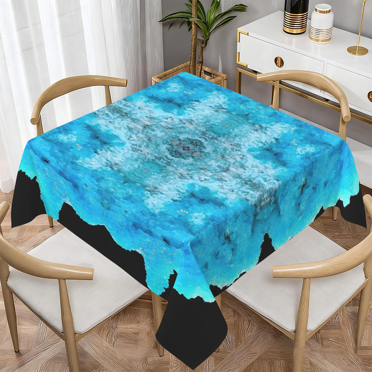 Tablecloth: Hyalite Opal — Chalk Mountain, Spruce Pine, Mitchell County, North Carolina, USA