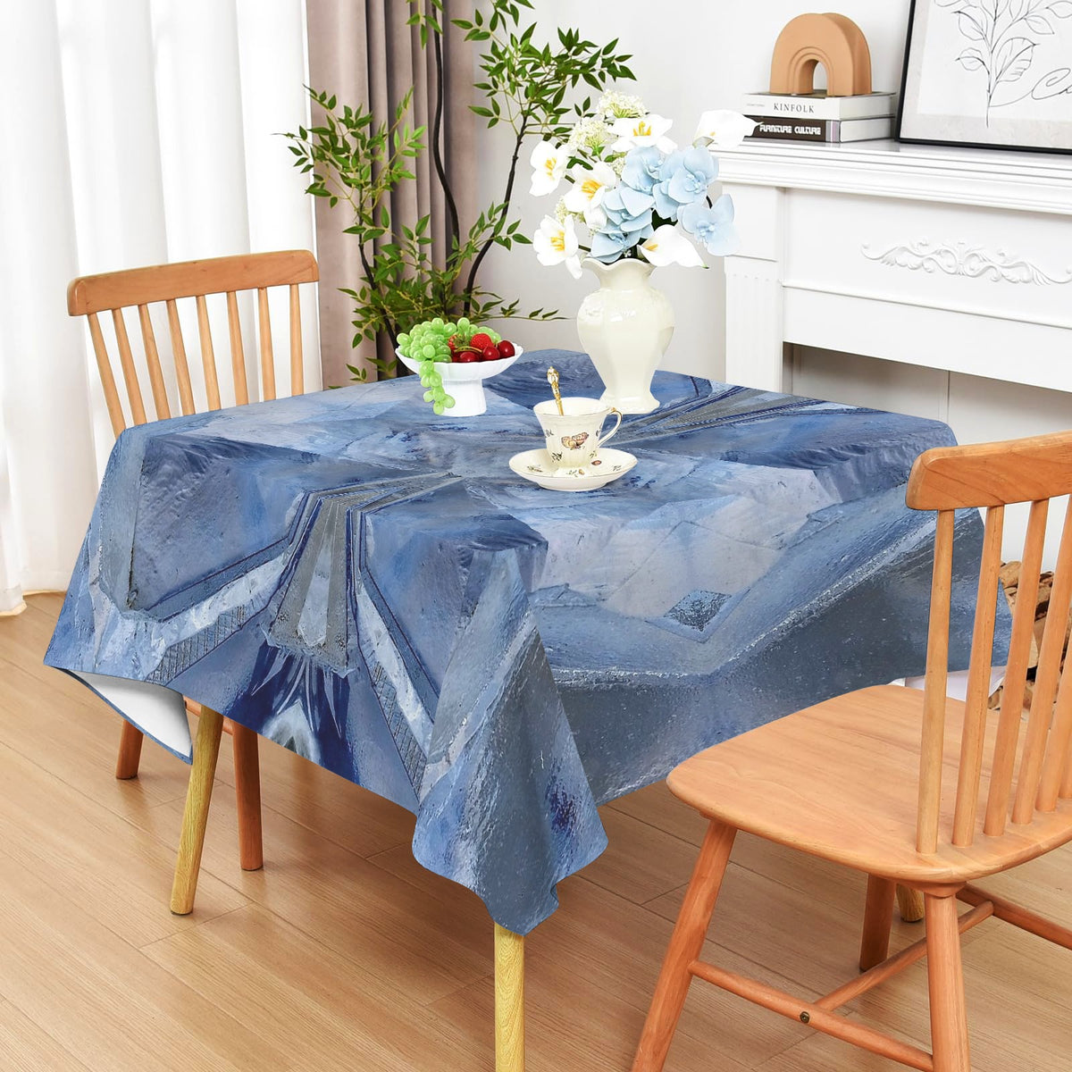 Tablecloth: Calcite — Sokolovskoe Iron Mine, Rudny, Kostanay Region, Kazakhstan — Inverted Color