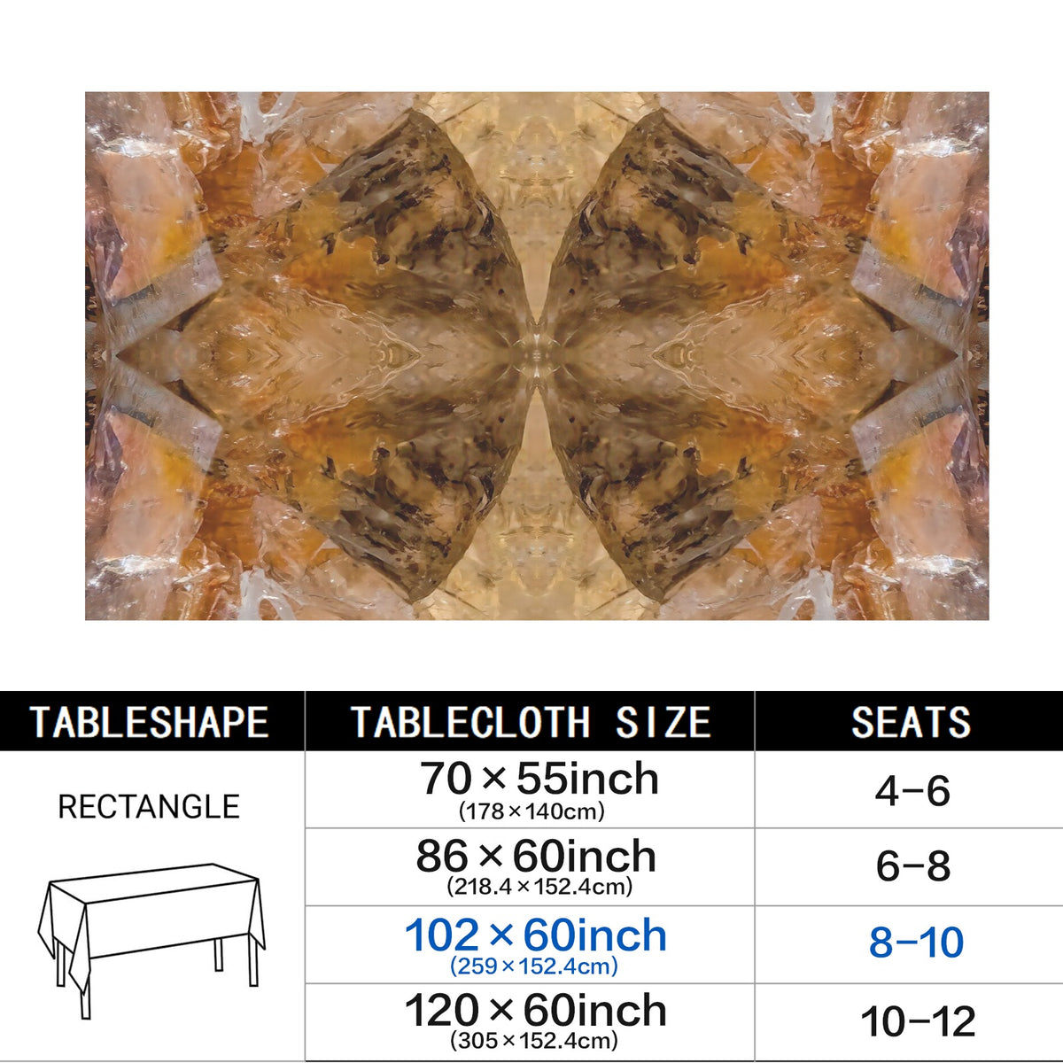 Tablecloth: Quartz, Mud Included — Cleveland, North Carolina, USA — EX Kenny Gay — Original Color