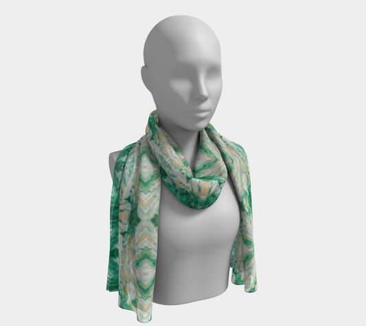 Long Scarf: Malachite, On Quartz, , North Carolina, USA, ,  Original Color