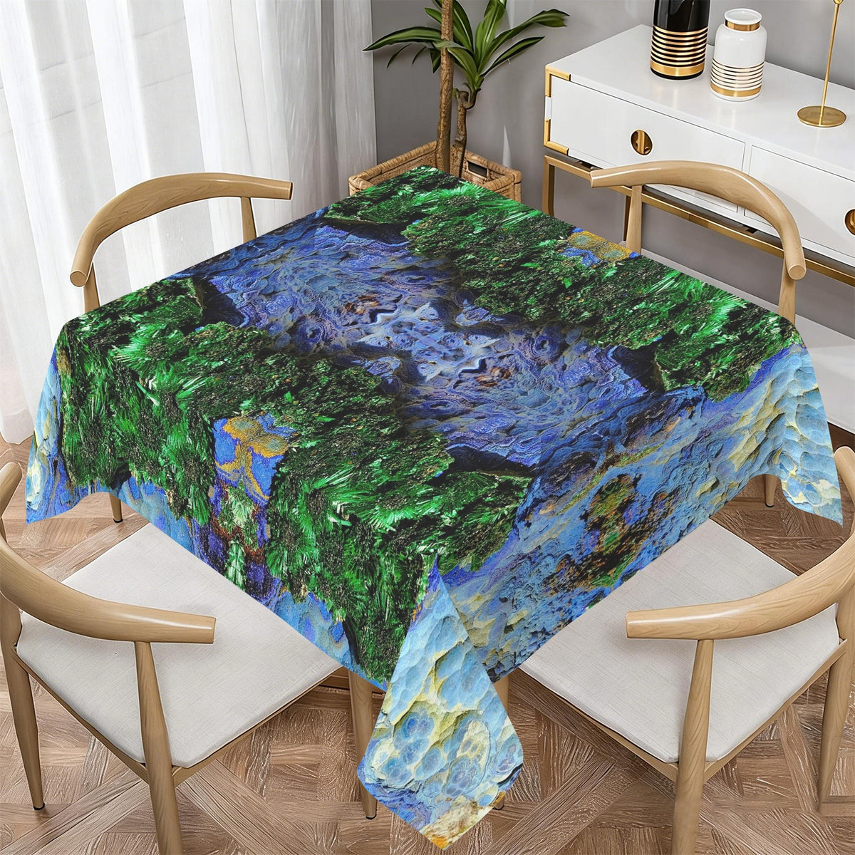 Tablecloth: Azurite Malachite, with Cuprite — Copper Queen Mine, Bisbee, Cochise County, Arizona, USA — EX Yale Collection circa 1890's — Original Color
