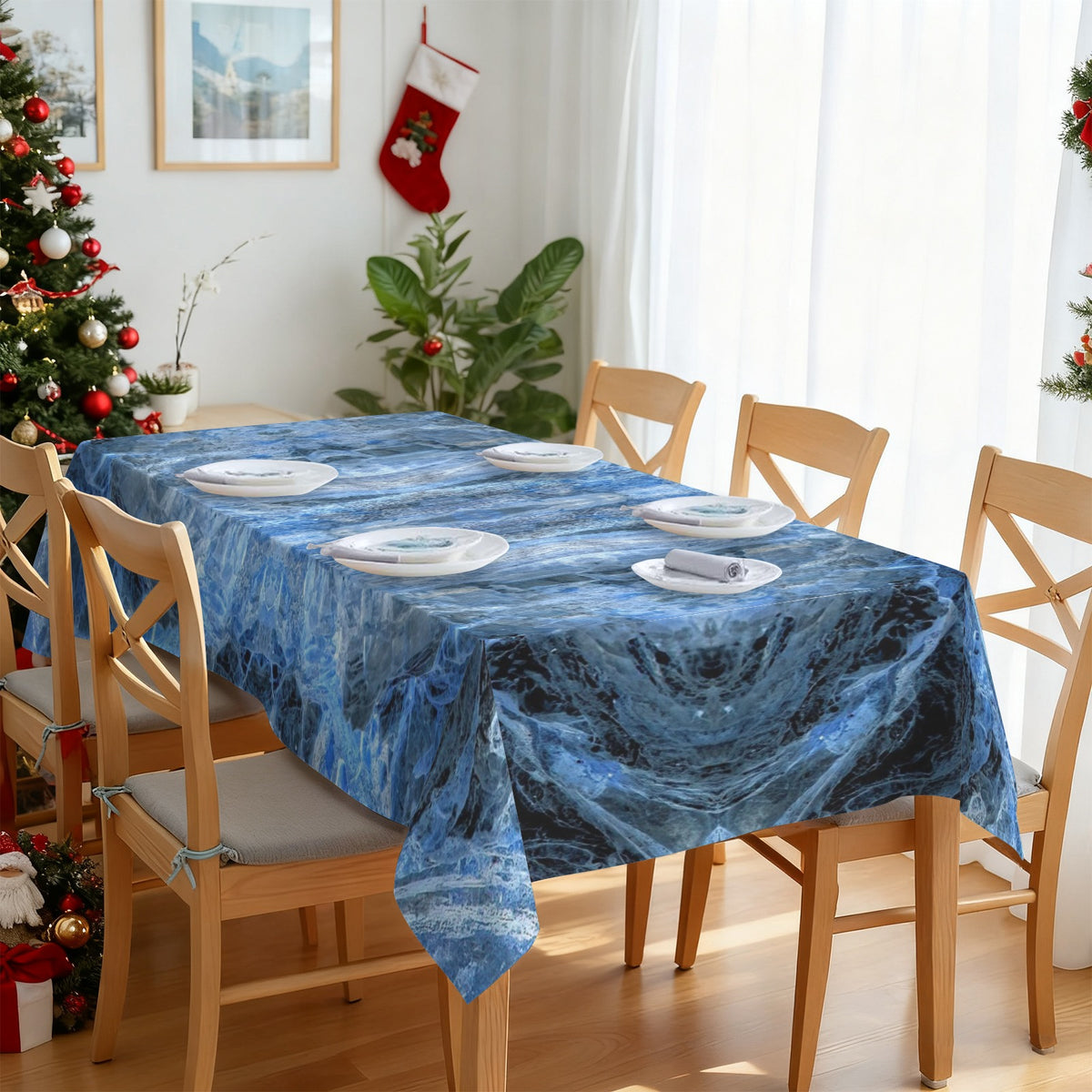 Tablecloth: Kyanite — Black Mountain, Buncombe County, North Carolina, USA — Inverted Color