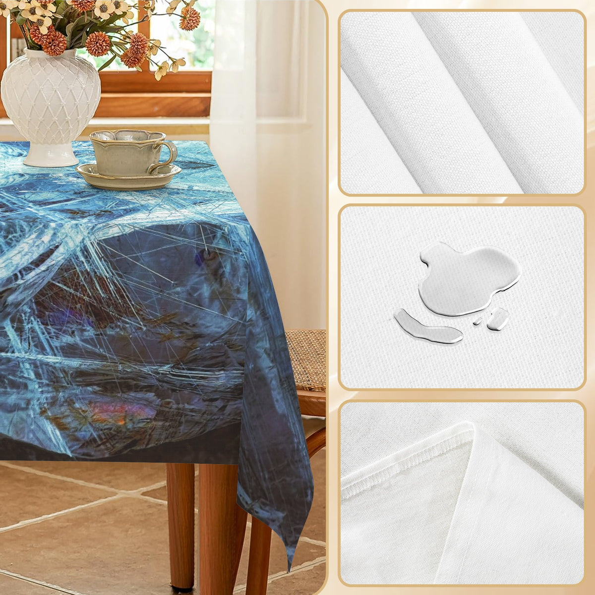 Tablecloth: Rutile, Quartz -Rutilated — Alexander County, North Carolina, USA — EX Jaffe's Minerals — Inverted Color
