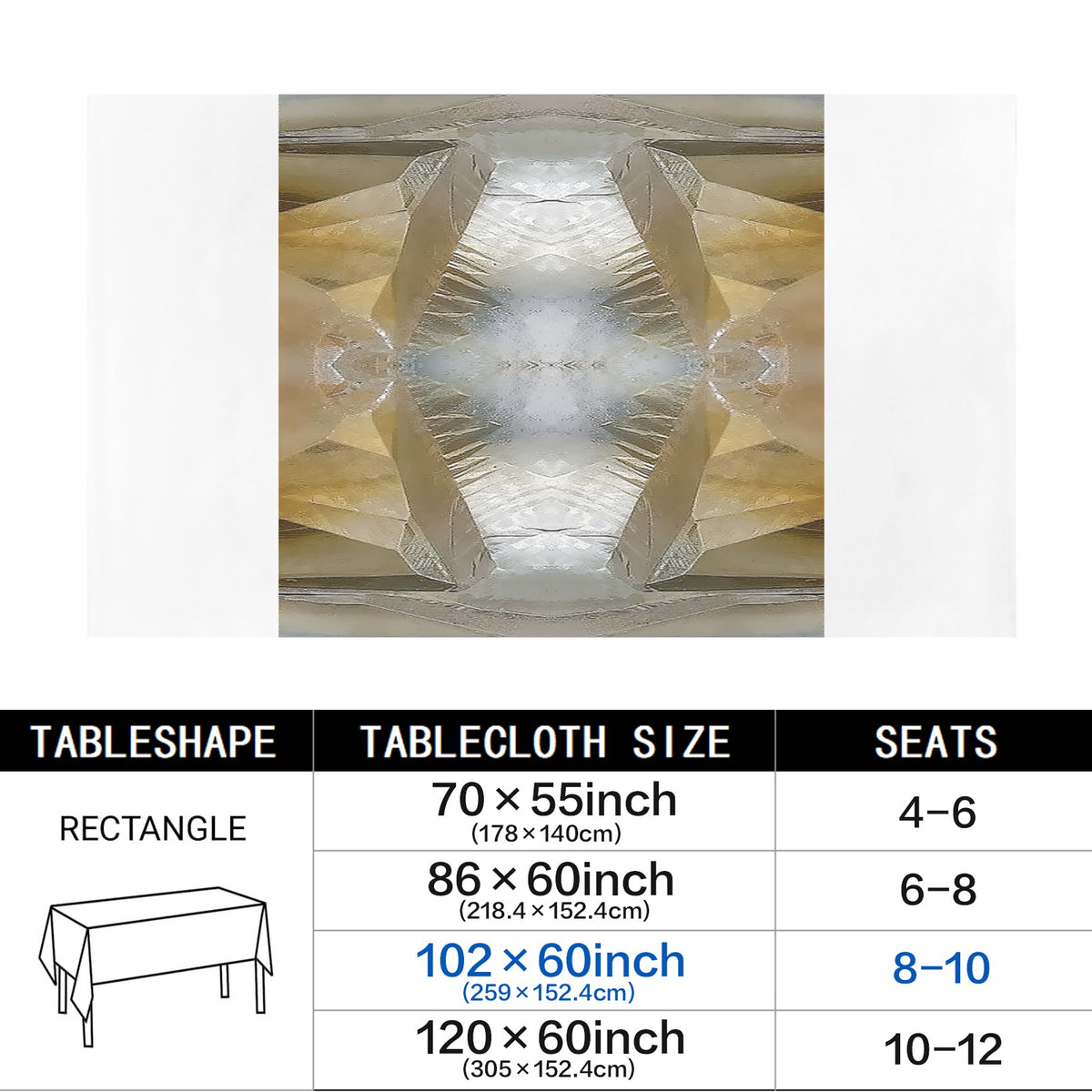 Tablecloth: Calcite — Kazakhstan — Original Color