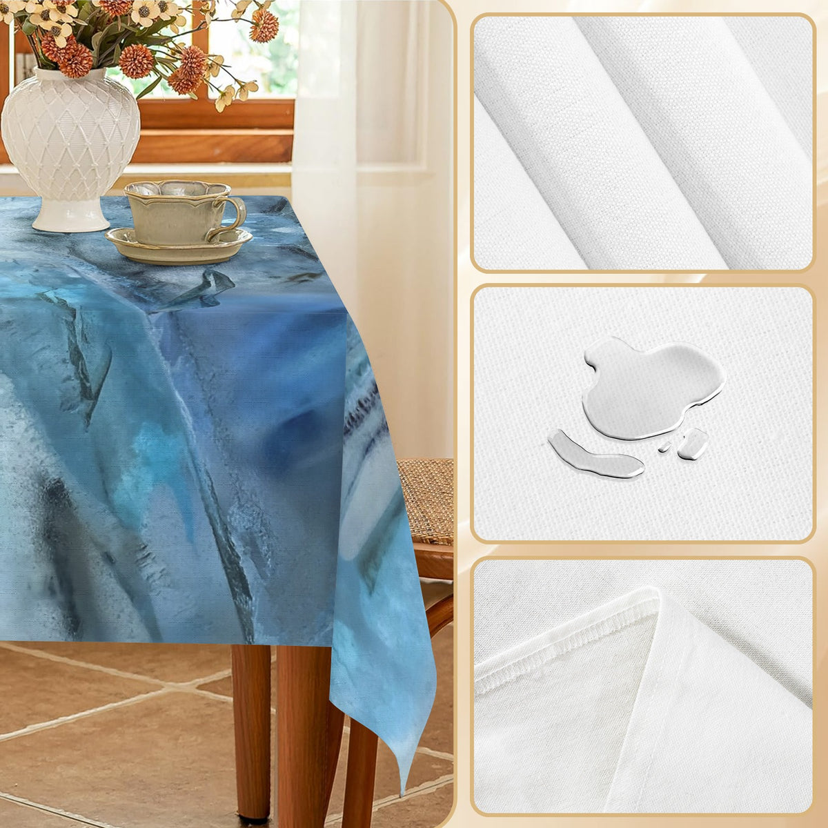 Tablecloth: Quartz, Mud Included — Cleveland, North Carolina — EX Crystal Perfection — Inverted Color