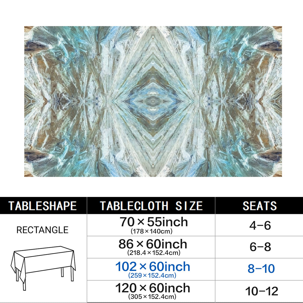 Tablecloth: Goethite — Africa — Inverted Color