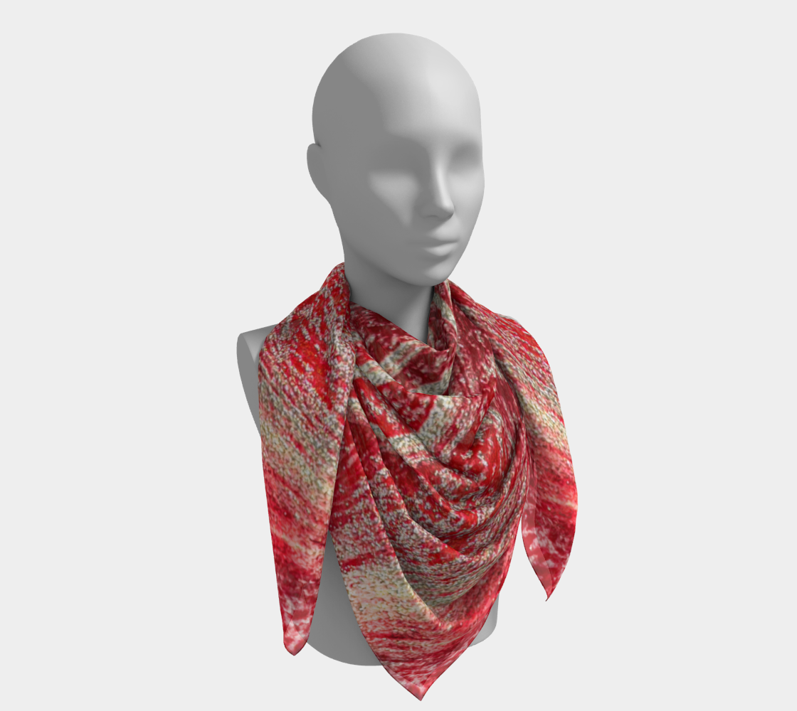 Square Scarf - H Color, (Toluidine Red) Dispersing in Croom Acrylic House Paint