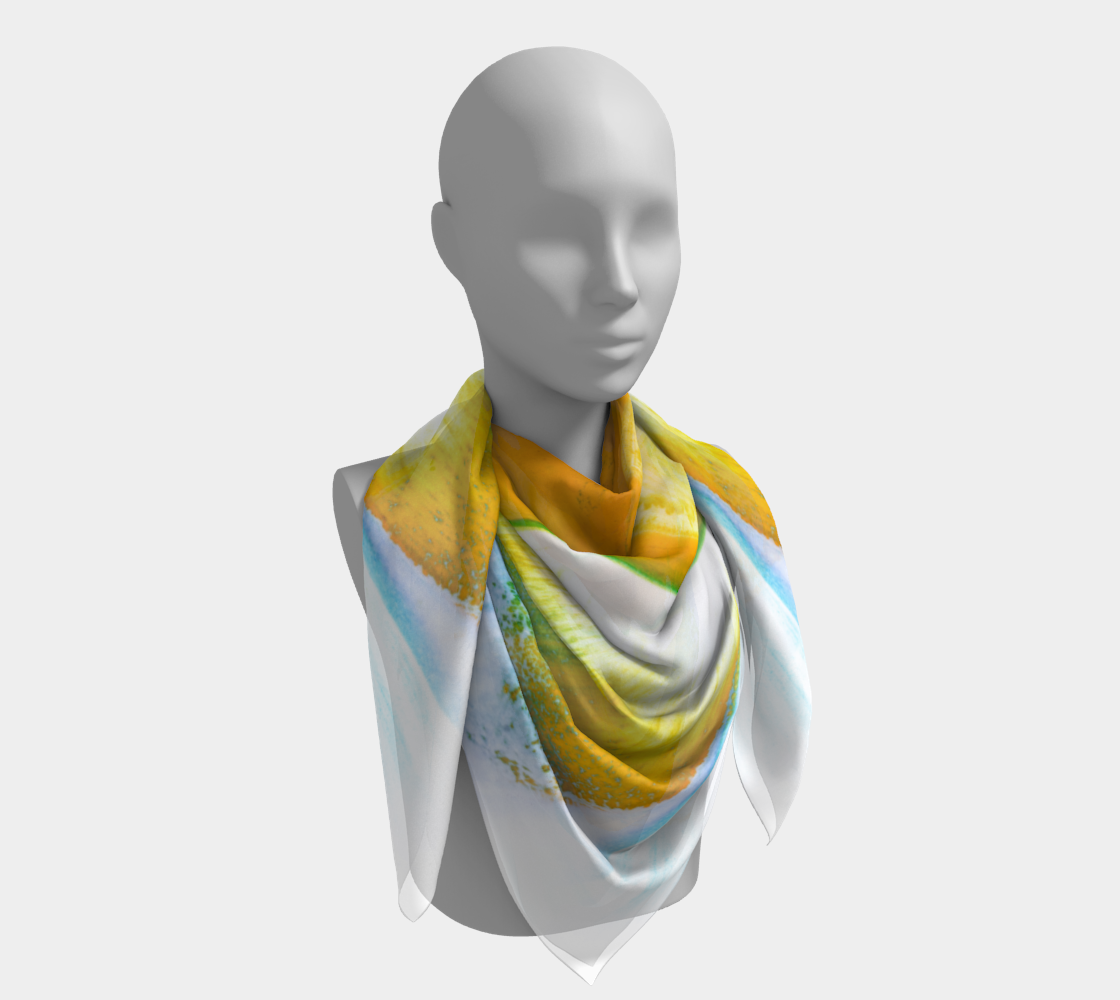 Square Scarf: A Color (Hansa Yellow) Dispersing in Croom Acrylic House Paint