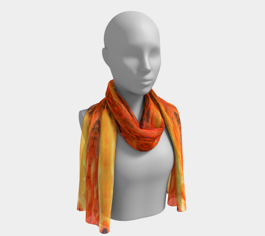 Long Scarf: Hemimorphite, Inverted Color
