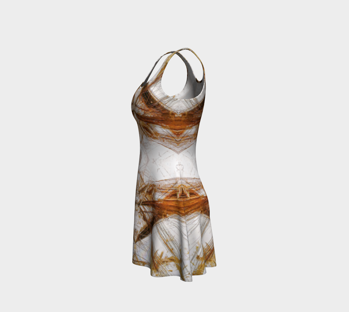 Quartz:  Rutilated, , Alexander County, North Carolina, USA, Circa 1905,  Original  Color, Flare Dress