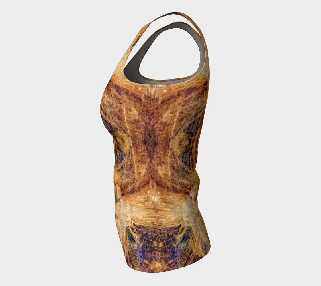 Fitted Tank Top: Rutilated Quartz, Alexander County, North Carolina, Inverted Color