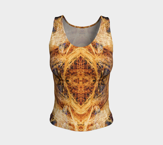 Fitted Tank Top: Rutilated Quartz, Alexander County, North Carolina, Inverted Color