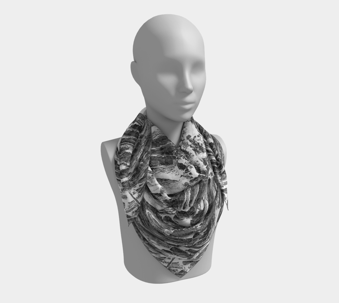 Square Scarf: Synthetically Grown Aluminum Crystals, Original Color