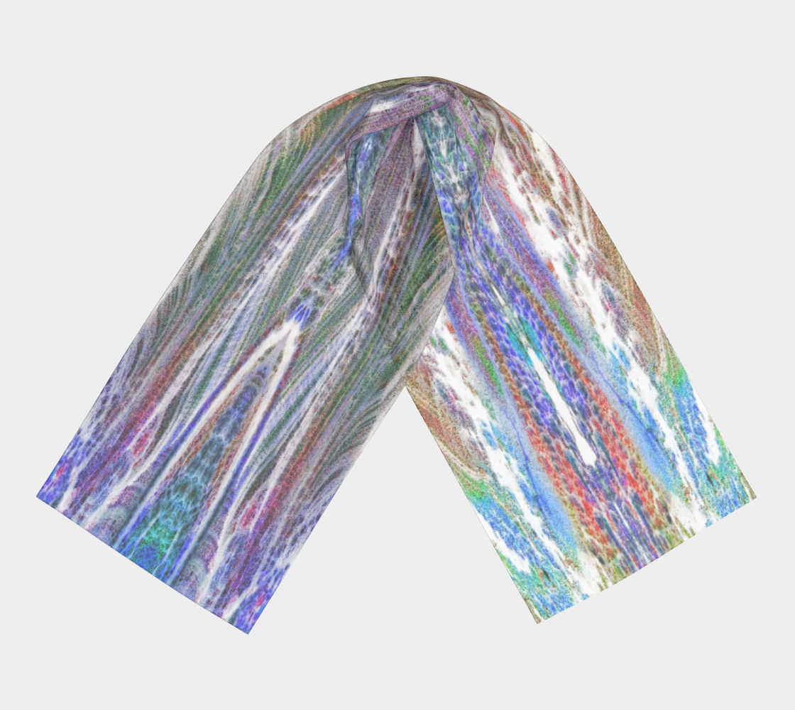 Long Scarf: Iridescent Hematite, Graves Moutain, Georgia, Inverted Color