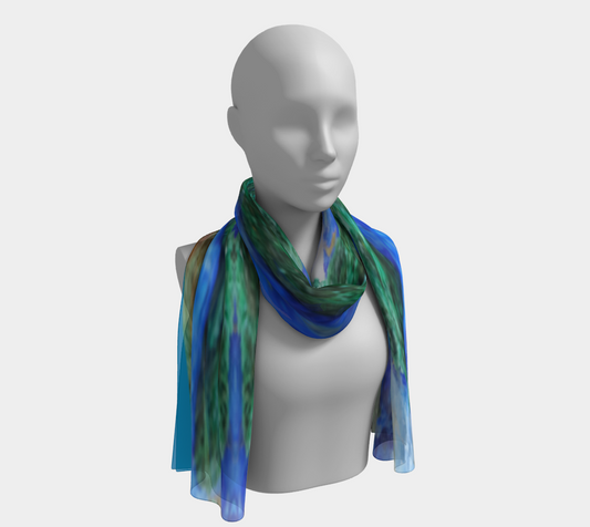 Long Scarf: Malachite Crystals and Azurite Botryoids, Queen Mine, Bisbee, Arizona, Yale, Original Color