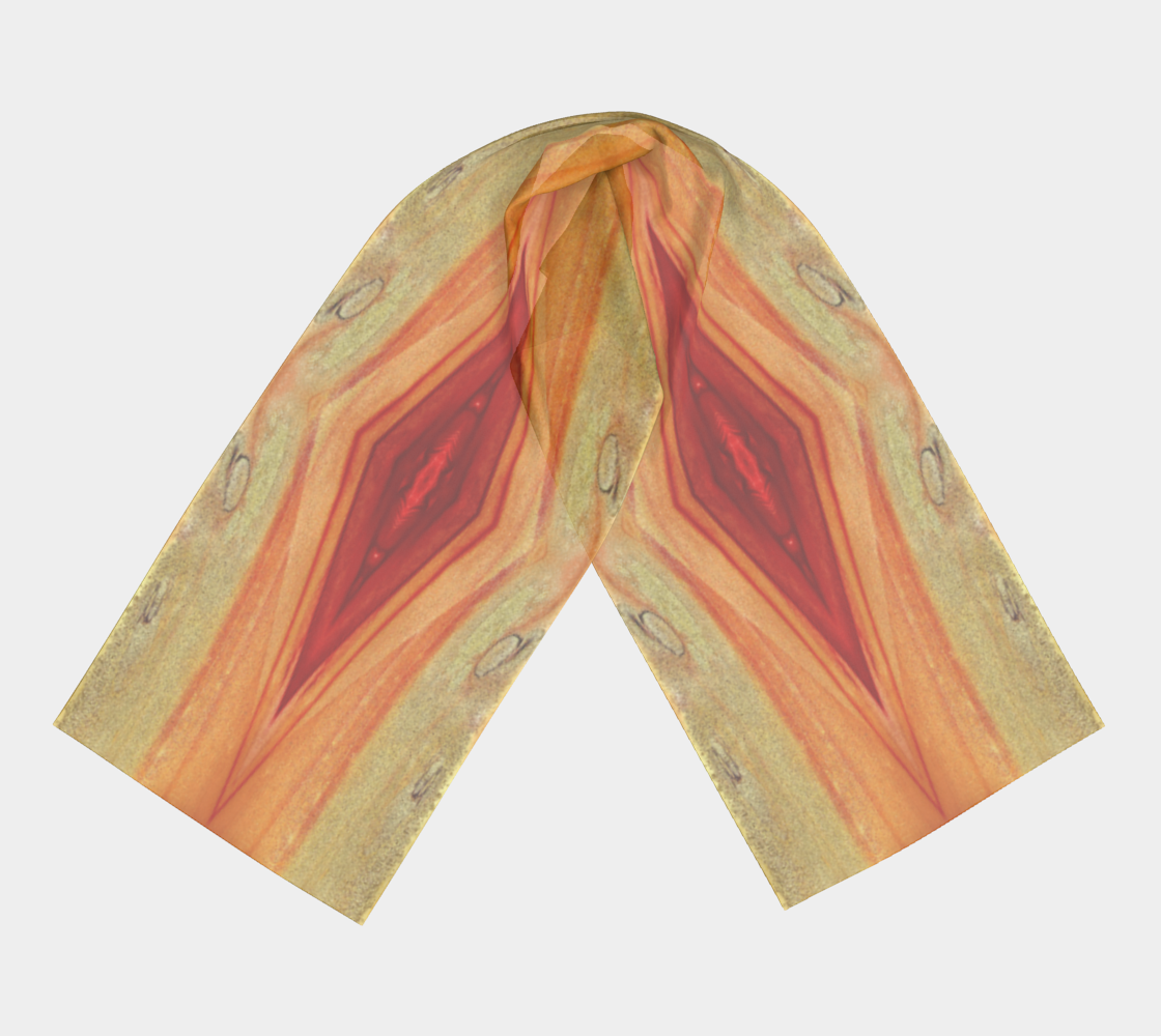Long Scarf : F & C Color Red and Yellow Oxide,  Dispersing in Croom Acrylic House Paint,  Original Color