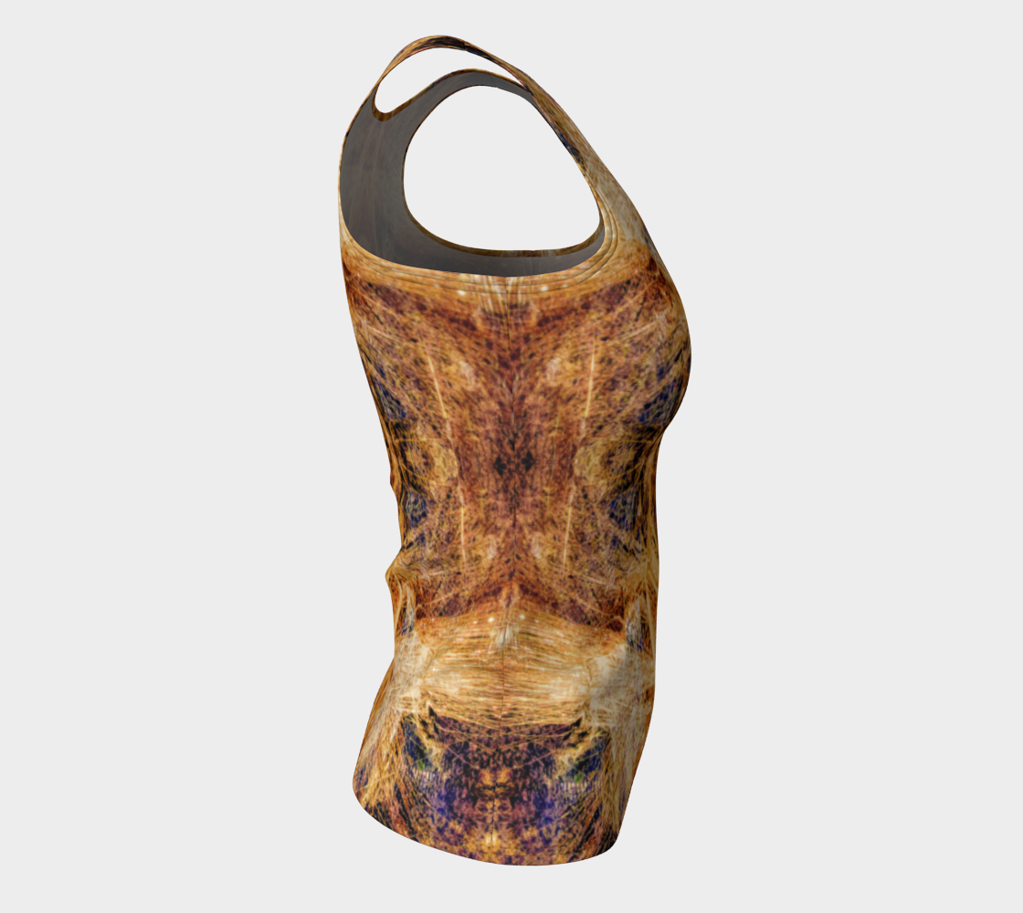 Fitted Tank Top: Rutilated Quartz, Alexander County, North Carolina, Inverted Color