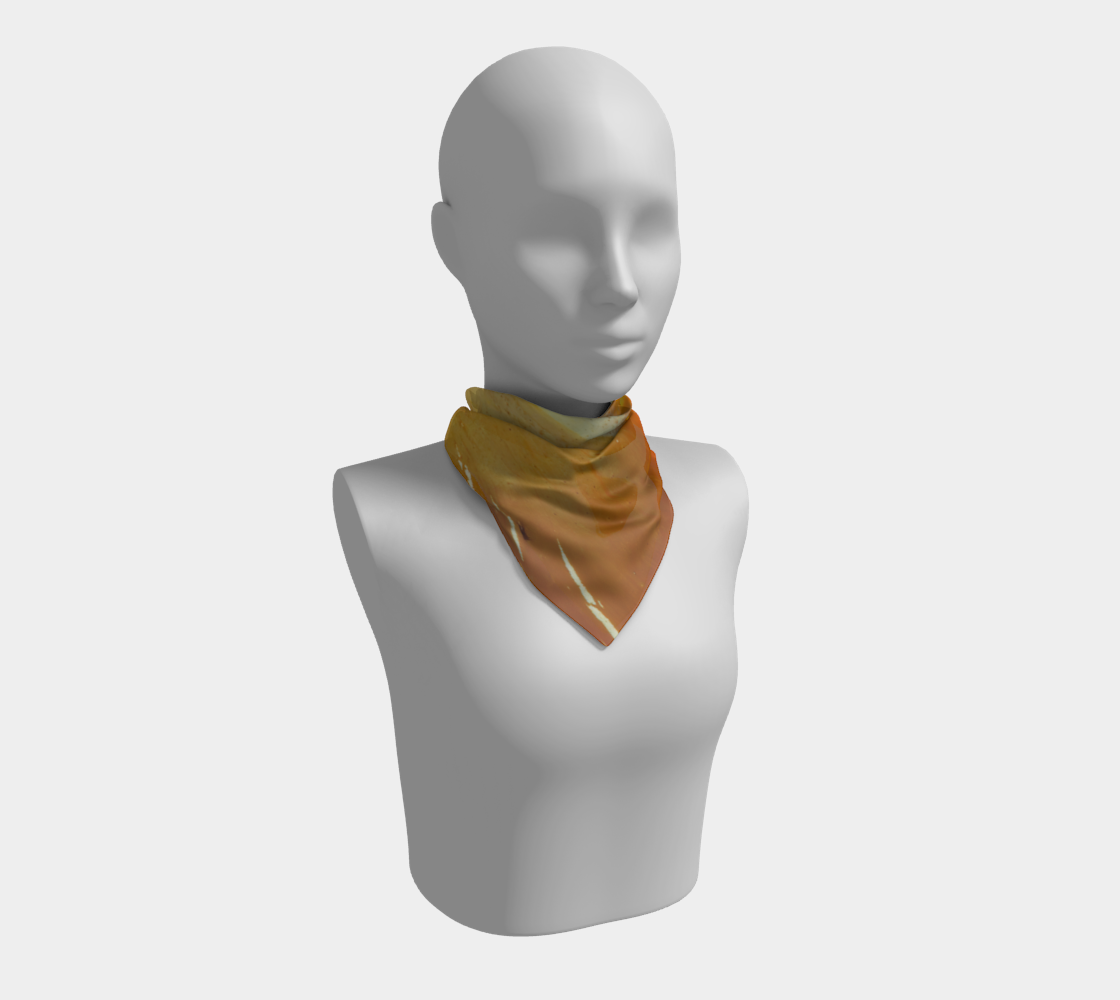 Square Scarf: C color yellow oxide dispersing in Croom Acrylic House Paint