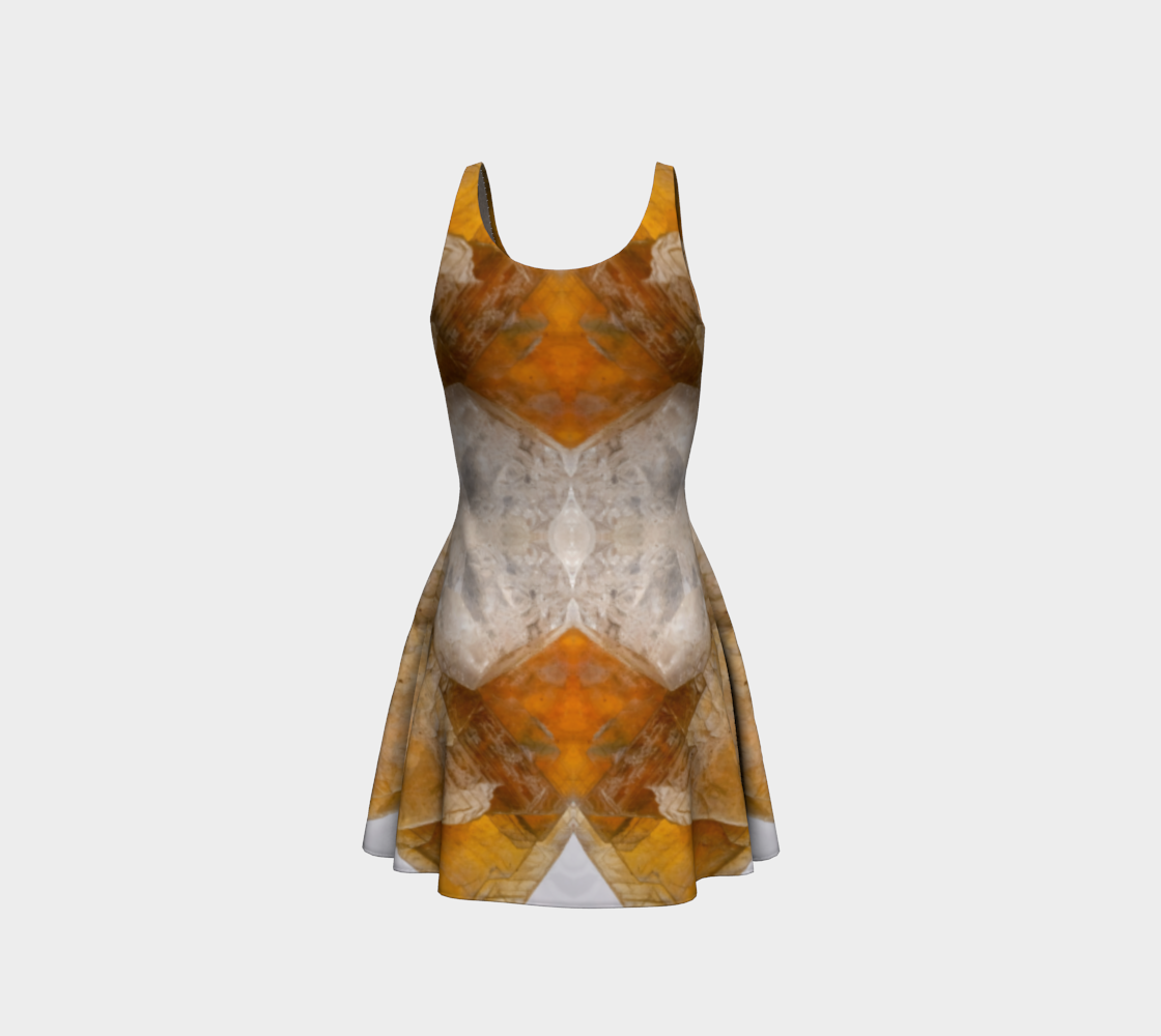 Flare Dress: Muscovite with Topaz, Pakistan, EX Lavinsky, Original Color