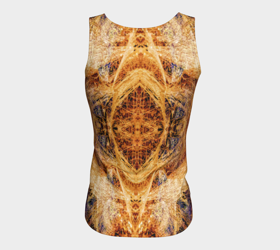 Fitted Tank Top: Rutilated Quartz, Alexander County, North Carolina, Inverted Color