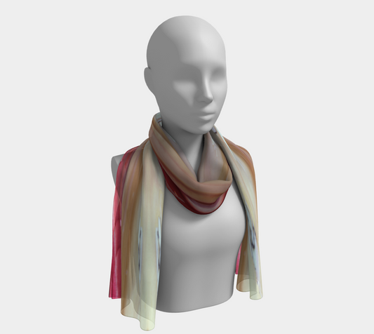Long Scarf: C color (Yellow Oxide) & F color (Red Oxide) Dispersing in Croom Acrylic House Paint