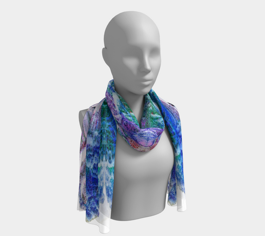 Long Scarf: Irridescent Hematite, Graves Mountain, Inverted Color
