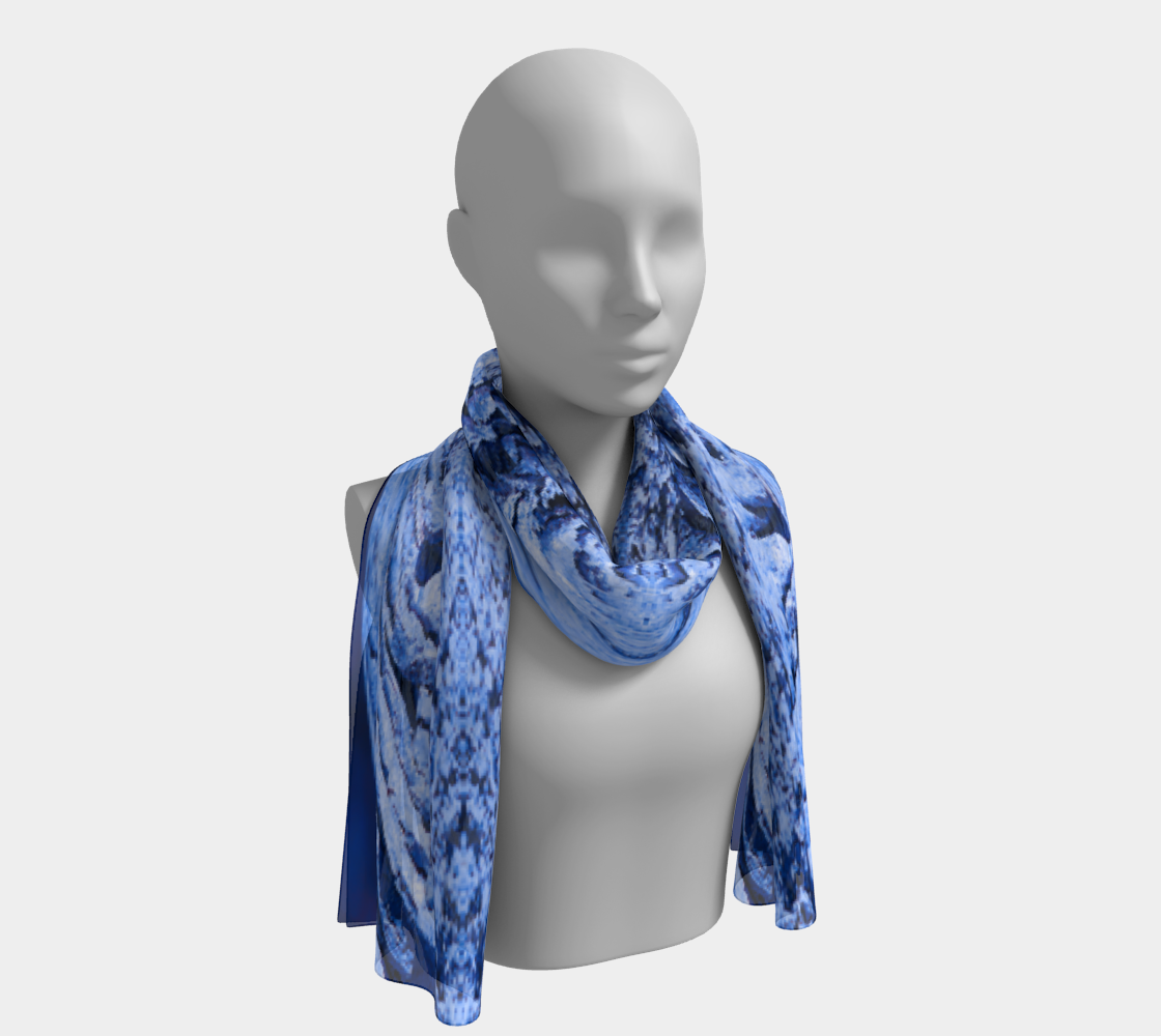 Long Scarf: Synthetically Grown Aluminum Crystals, Colorized