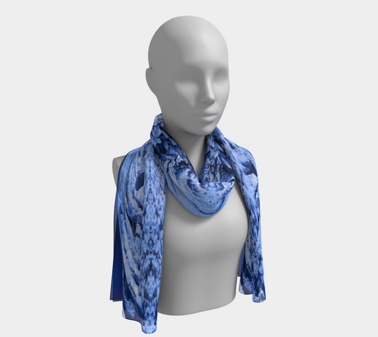 Long Scarf: Synthetically Grown Aluminum Crystals, Colorized