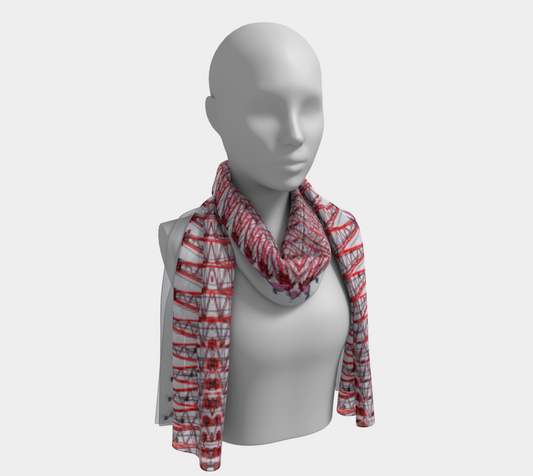Long Scarf: Crane with American Flag 1